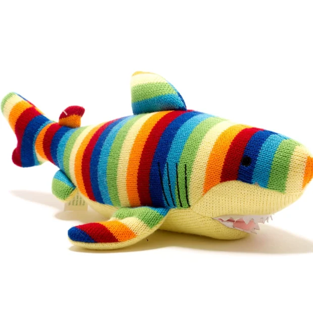 Knitted Shark Soft Toy
