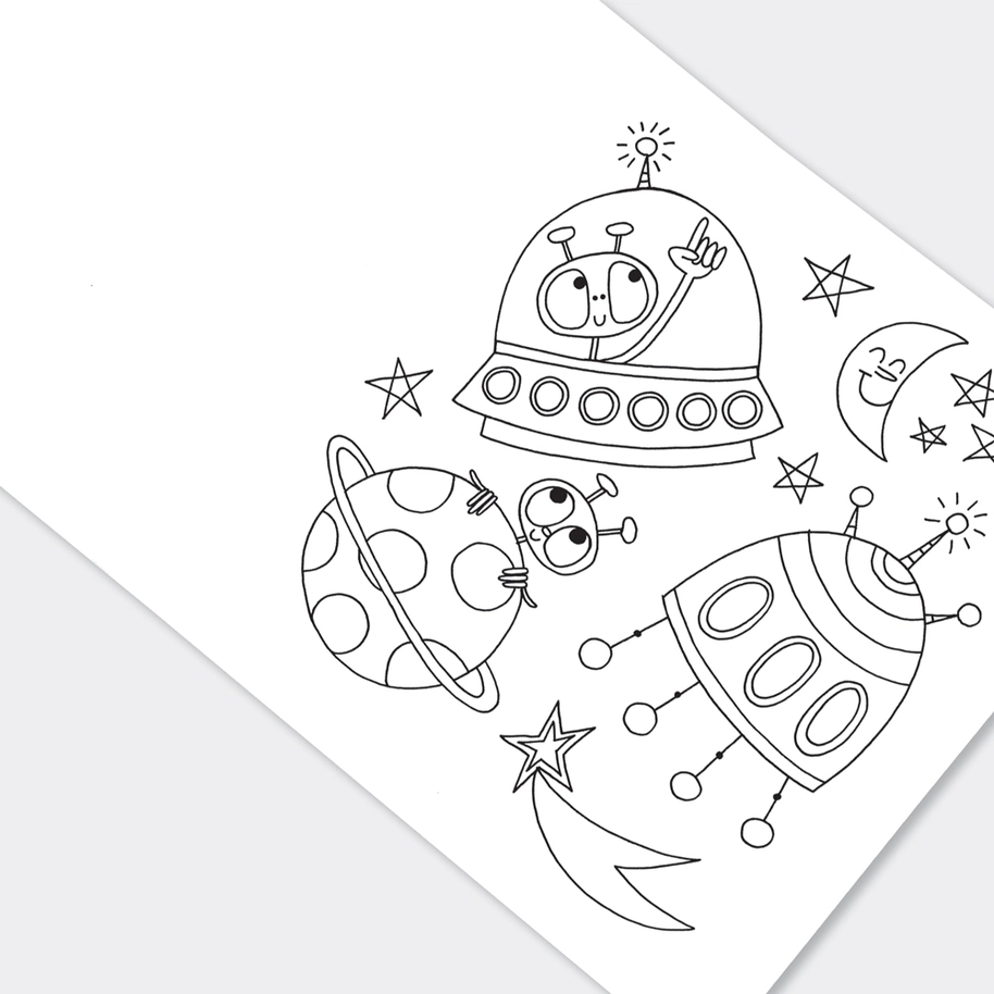 To the Moon Colouring Book